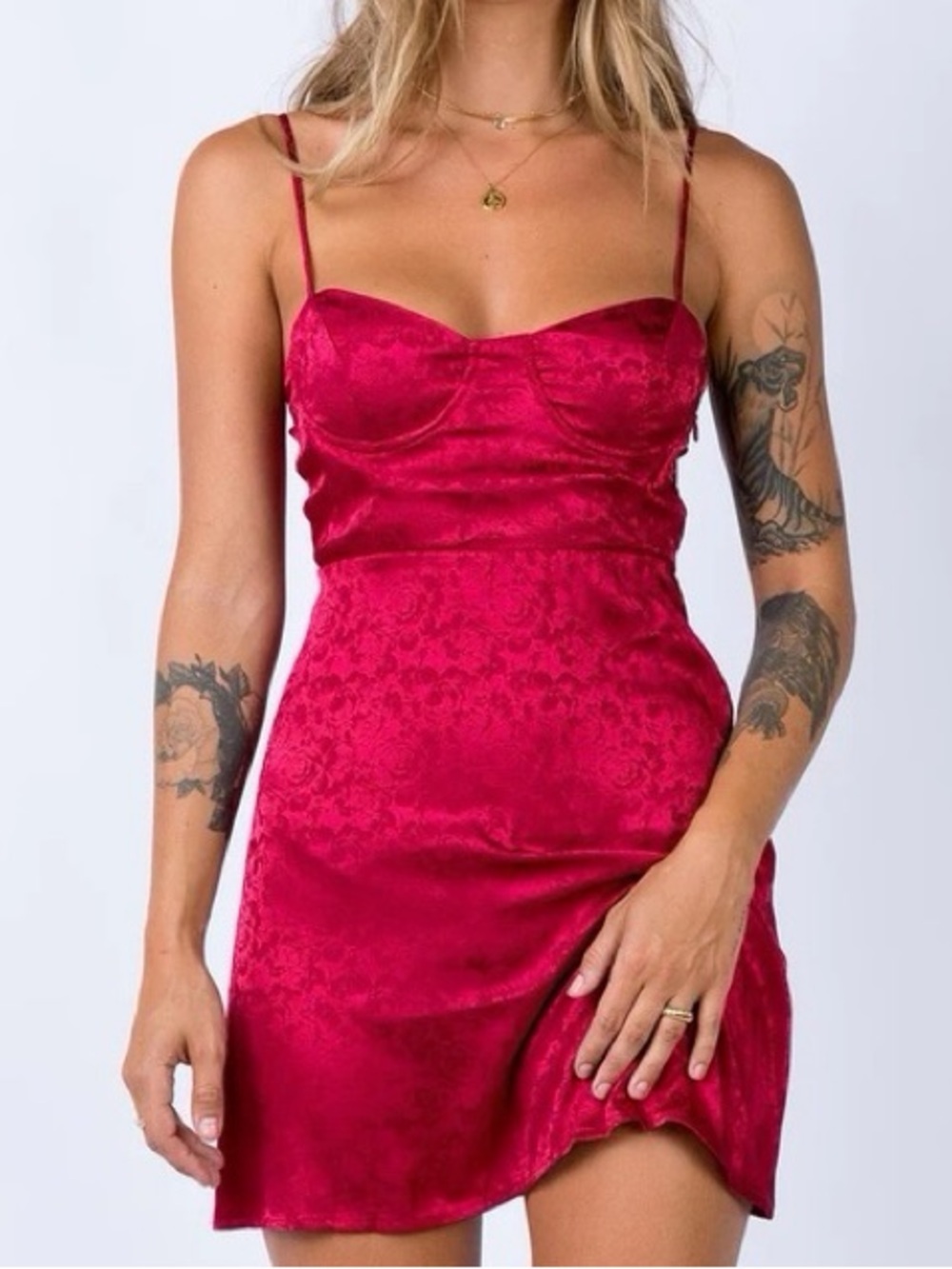 Princess Polly Floral Mini Dress in Red Size 6 Like New
